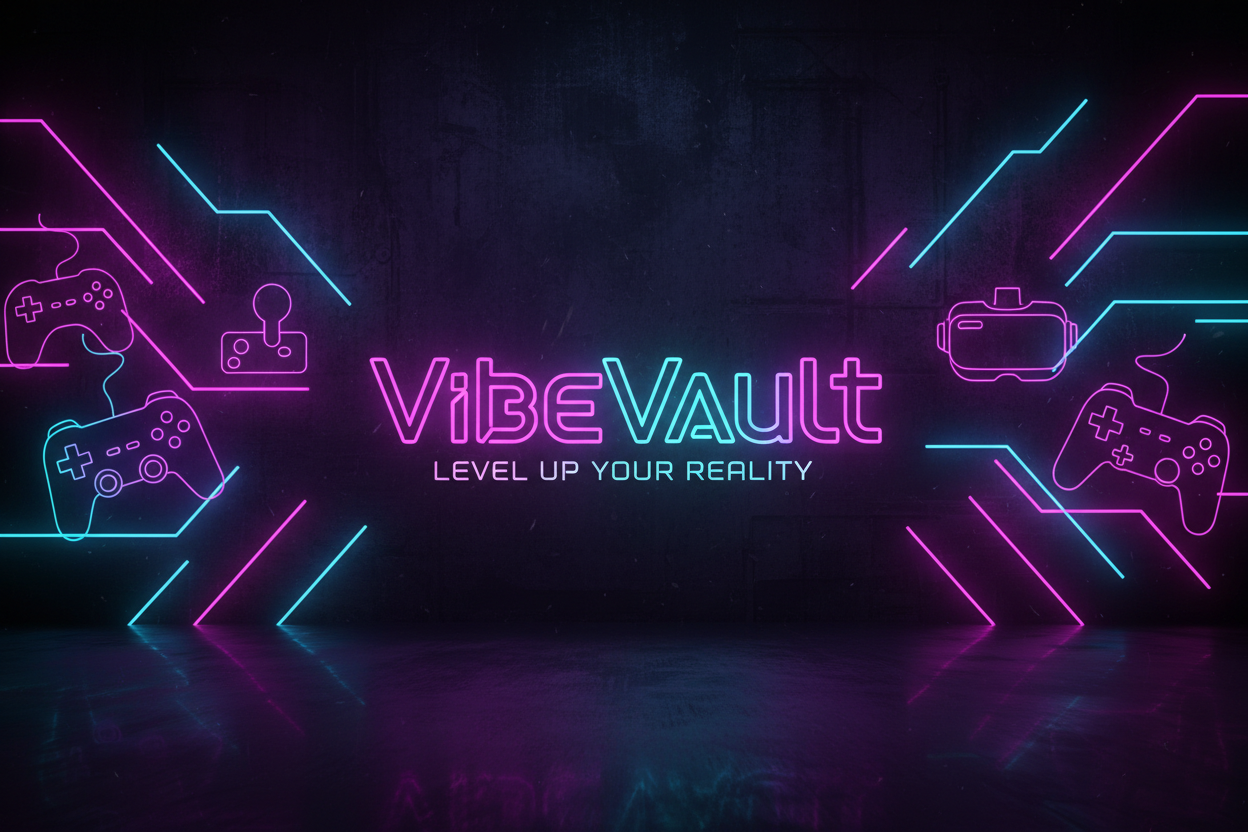 VibeVault Neon Hero Banner